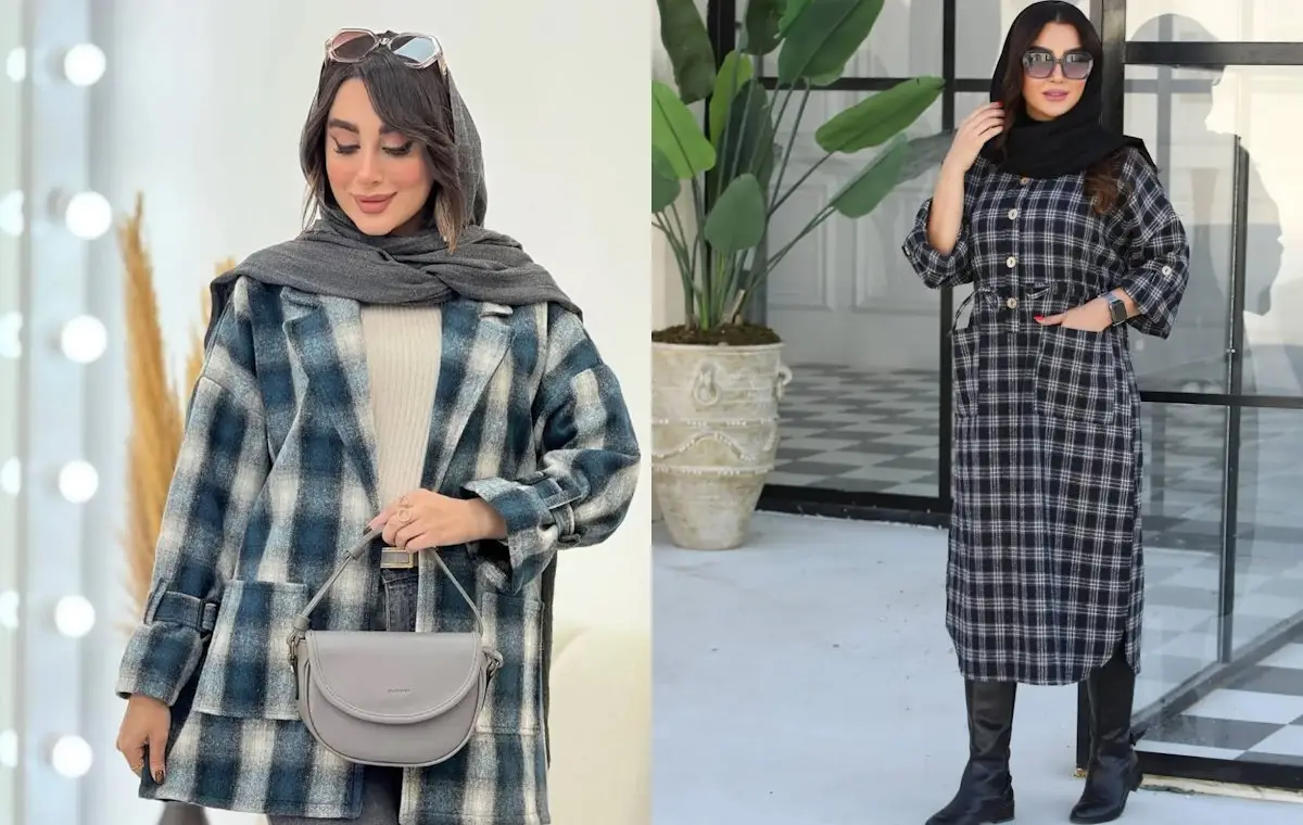 مدل مانتو چهارخونه بهاری-براکو