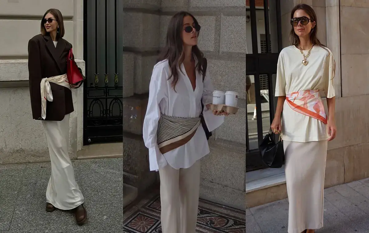 استایل شیک و نیمه‌رسمی با اسکارف-براکو